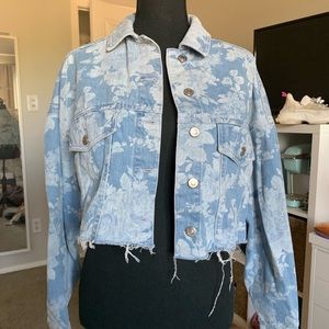 Denim jacket floral